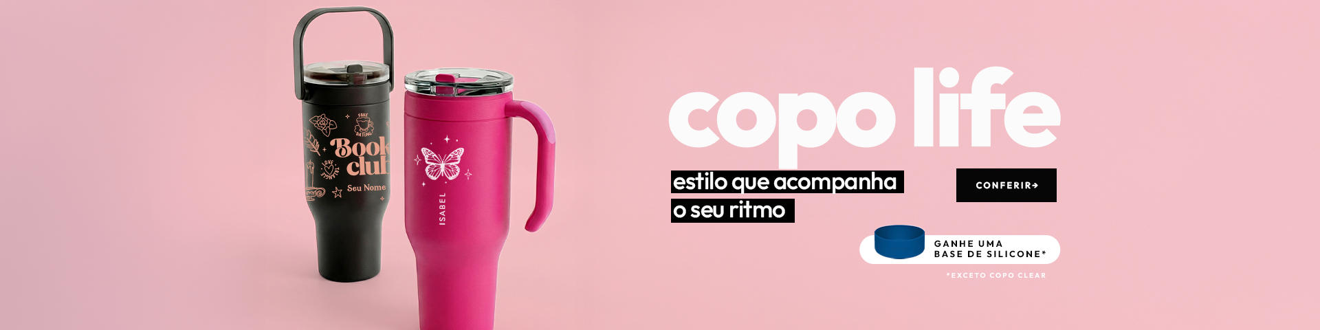 Copo Life - GOBLACK - RELÓGIO 