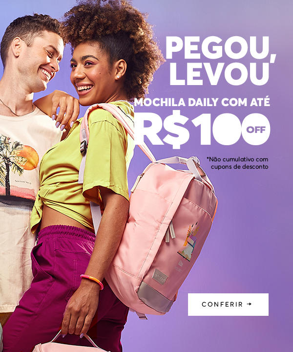 Mochilas R$100 OFF