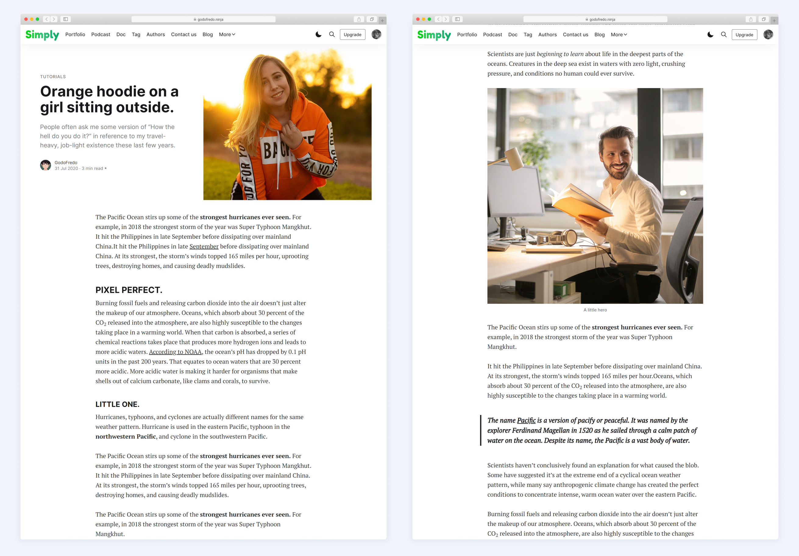 Ghost post format image right