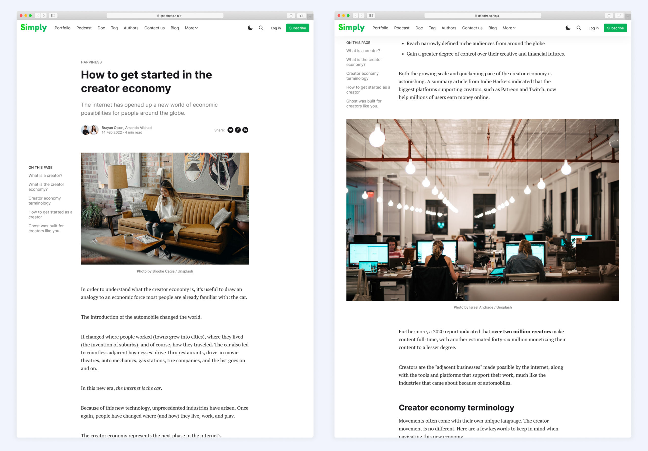 Ghost post format default