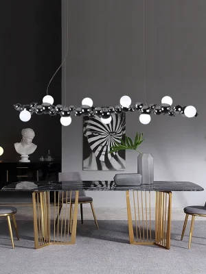 Light luxury bar chandelier long table restaurant caterpillar postmodern chandelier design personality creative lamps | Professional Grade | Bulk Available