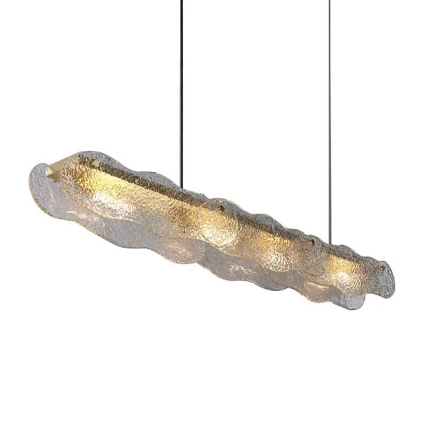 Restaurant chandelier light luxury post-modern dining room dining table creative bar designer LED water pattern glass chandelier | Professional Grade | Bulk Available - Image 6