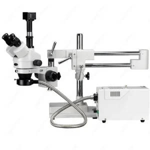 Simul-Focal Trinocular Microscopy3.5X-90X Simul-Focal Trinocular Boom Microscopy System + USB Camera | Professional Grade | Bulk Available
