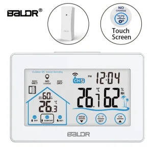 Touch Screen Wireless Weather Station Digital Home Temperature Humidity Meter Forecast Calendar Comfort Indicator Remote Sensor | Professional Grade | Bulk Available