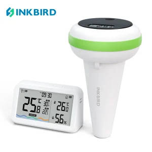INKBIRD Solar Wireless Pool Thermometer Set 300m/980ft IP68 Waterproof Pool Thermometer with Indoor Monitor For Swimming Pools | Professional Grade | Bulk Available