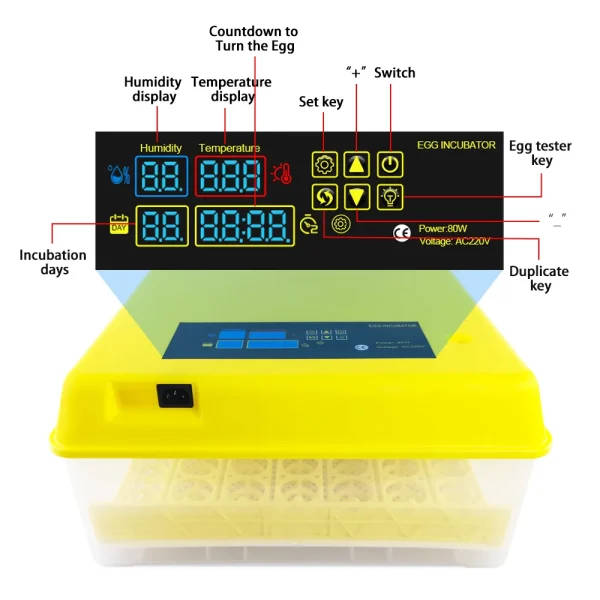 56 egg incubator automatic turner hatchery machine poultry incubator digital brooder chick quail goose incubation tools | Professional Grade | Bulk Available - Image 2