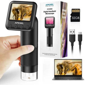 Handheld 800X HD Digital Microscope for Adults,2" LCD Screen Pocket Microscope for Kids,USB Lab Digital Microscopes Equipment | Professional Grade | Bulk Available