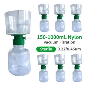 Disposable Vacuum Filter Units Nylon Membrane 0.22/0.45μm
