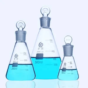 Borosilicate Glass Erlenmeyer Flask with Ground-in Stopper