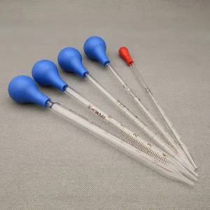 Glass Graduated Pipette Dropper Set for Laboratory Use