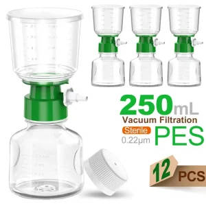 Sterile Bottle Top Vacuum Filtration 0.22/0.45μm PES Membrane 250ml