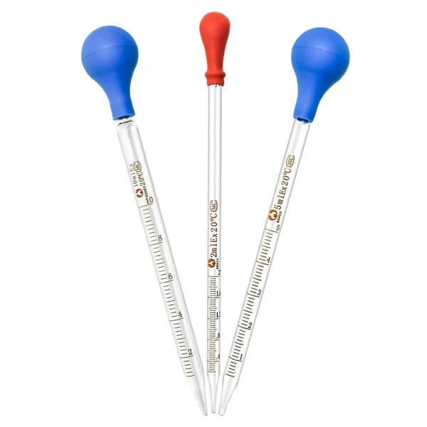 Glass Graduated Dropper Pipettes Set 2ml 5ml 10ml - Image 2