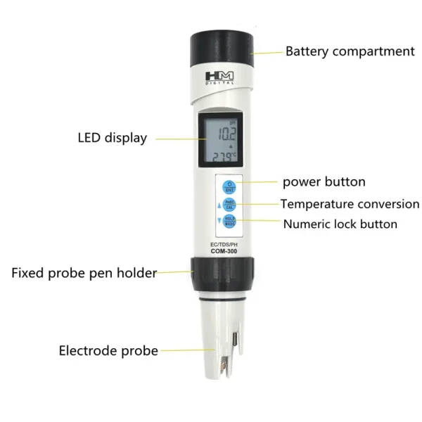 COM-300 Waterproof Combo Meter: Tds Tester | Digital Water Tester ...