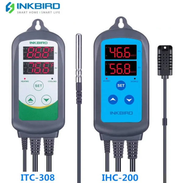 INKBIRD Dual Stage Humidity & Temperature Controller Set Dual Stage ...