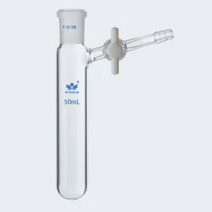 Lab Glass Reaction Flask With PTFE Piston