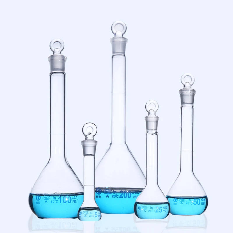 Clear Lab Measuring Volumetric Flask Set High-quality glass volumetric flasks for precise measurements. Ideal for laboratory use. Clear Lab Measuring Volumetric Flask High-quality glass volumetric flasks for precise measurements. Ideal for laboratory use. Clear Lab Measuring Volumetric Flask Set