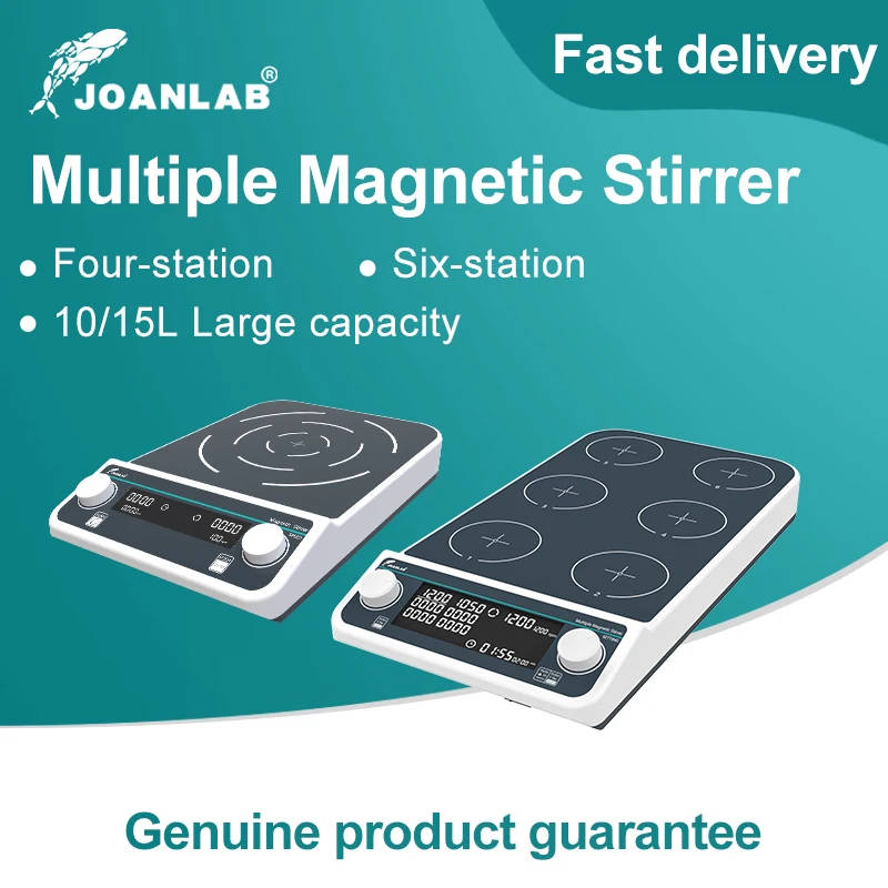 JOANLAB Multi-station Magnetic Stirrer with Heating Efficiently mix and heat with JOANLAB's digital magnetic stirrer, perfect for multi-sample laboratory tasks. multi-station magnetic stirrer Efficiently mix and heat with JOANLAB's digital magnetic stirrer, perfect for multi-sample laboratory tasks. JOANLAB Multi-station Magnetic Stirrer with Heating