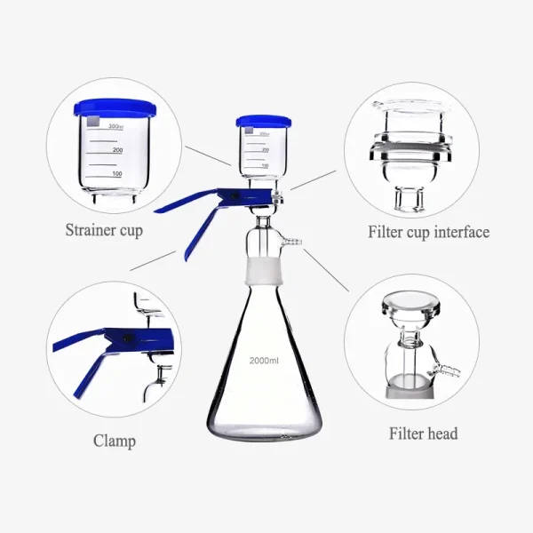 Glass Sand Core Solvent Filtration Apparatus: Vacuum Filter Apparatus ...