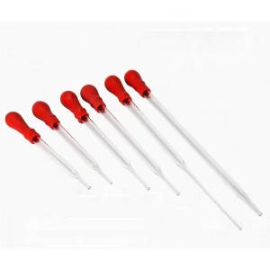 Durable Glass Transfer Pipette Dropper with Rubber Bulb