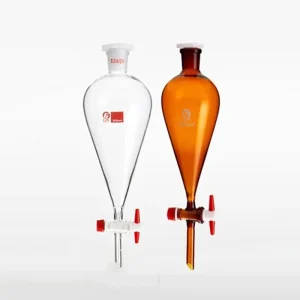 Lab Glass Pear-Shaped Separatory Funnel for Essential Oil Separation
