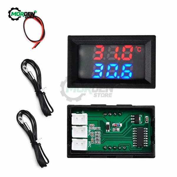 LED Display Digital Voltmeter Temperature Sensor Temperature Sensor LED ...