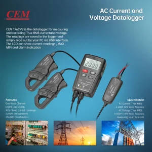 CEM USB Current & Voltage Datalogger LCD Display