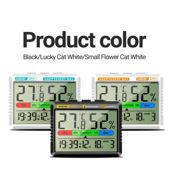 Handheld Digital Temperature And Humidity Meter: Humidity Meter ...