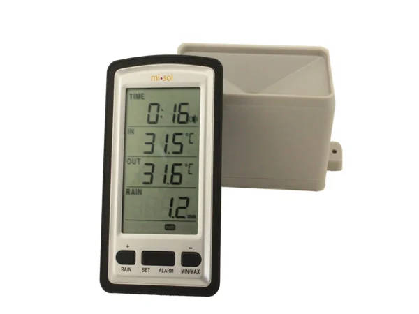 Wireless Rain Gauge Thermometer | Indoor Outdoor Weather Station