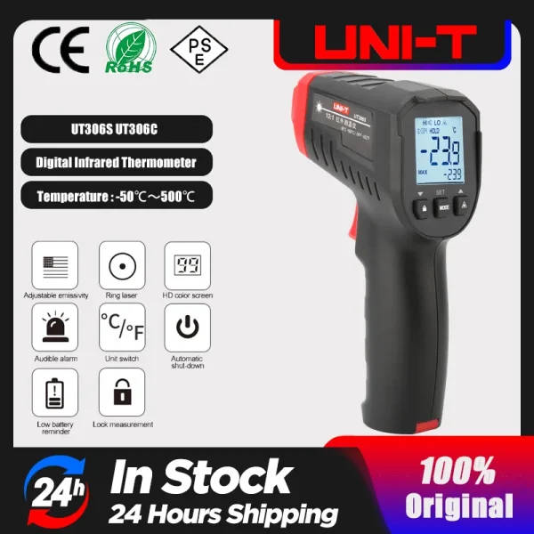 Ut306 Digital Infrared Thermometer UT306C UT306 PRO: Infrared Thermometer ...