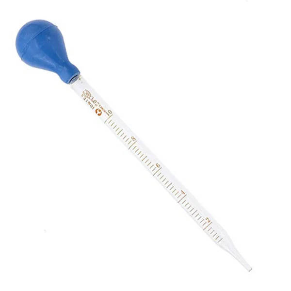 10ml Glass Graduated Pipette with Rubber Head - Image 2
