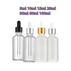 Frosted Glass Dropper Bottles