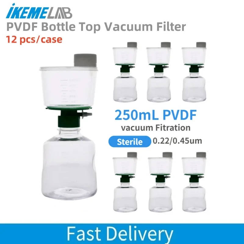 IKEME Sterile Disposable Vacuum Filter Units PVDF Membrane 150ml-1000ml Efficiently filter tissue culture and biological fluids with IKEME's sterile disposable vacuum filter units, available in various sizes. sterile disposable vacuum filter units Efficiently filter tissue culture and biological fluids with IKEME's sterile disposable vacuum filter units, available in various sizes. IKEME Sterile Disposable Vacuum Filter Units PVDF Membrane 150ml-1000ml
