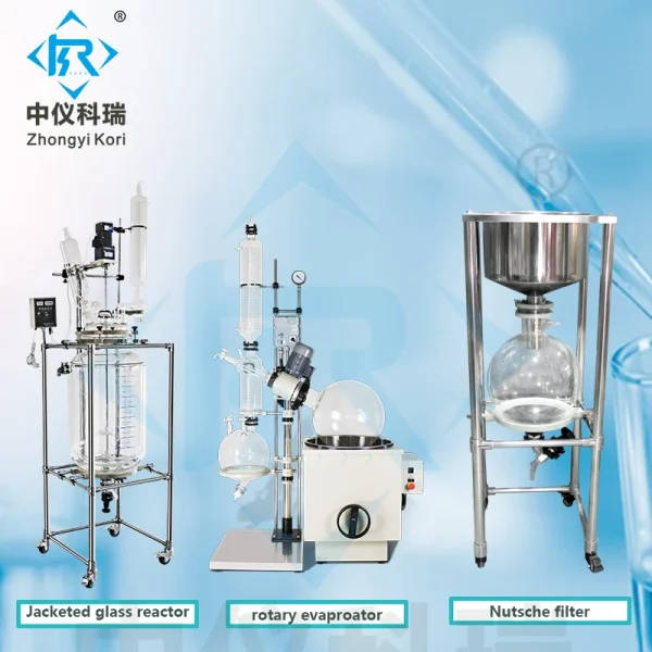 20L Stainless Steel Glass Pilot Plant Reactor with Mixer Agitator - Image 5