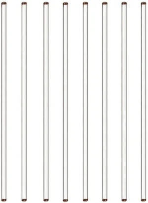 Glass Stir Rods Laboratory 8pcs