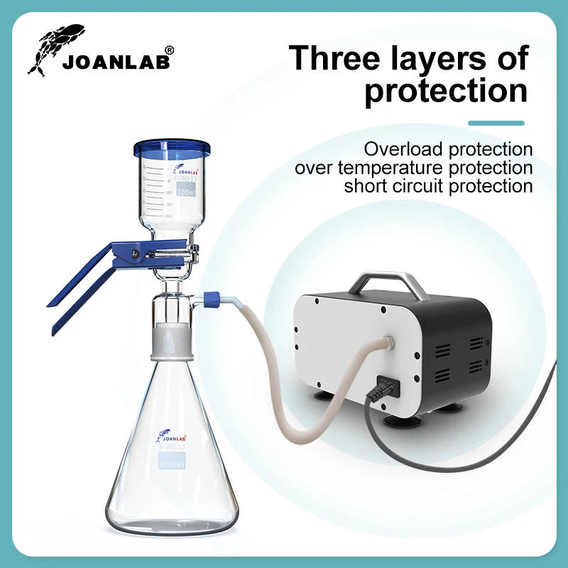 JOANLAB Laboratory Oil-free Diaphragm Vacuum Pump Efficient and portable oil-free diaphragm vacuum pump for laboratory use, featuring overload and temperature protection. oil-free diaphragm vacuum pump Efficient and portable oil-free diaphragm vacuum pump for laboratory use, featuring overload and temperature protection. JOANLAB Laboratory Oil-free Diaphragm Vacuum Pump - Image 4
