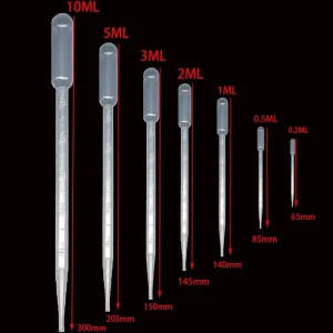 Disposable Graduated Pipette Set for Laboratory Use