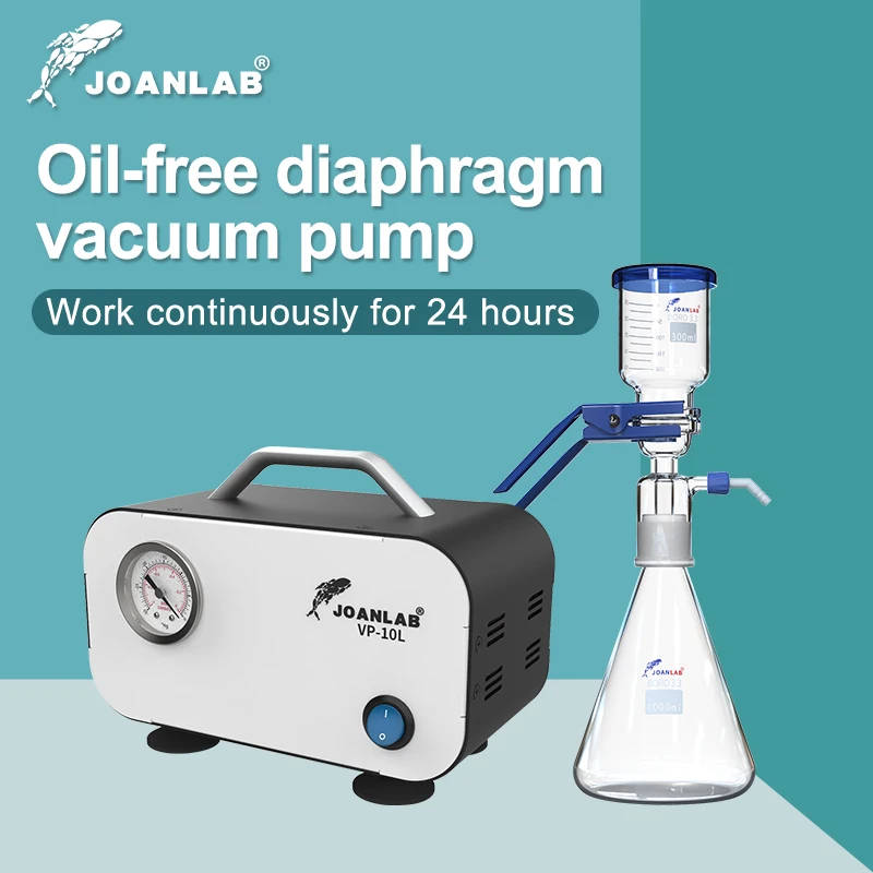 JOANLAB Laboratory Oil-free Diaphragm Vacuum Pump Efficient and portable oil-free diaphragm vacuum pump for laboratory use, featuring overload and temperature protection. oil-free diaphragm vacuum pump Efficient and portable oil-free diaphragm vacuum pump for laboratory use, featuring overload and temperature protection. JOANLAB Laboratory Oil-free Diaphragm Vacuum Pump