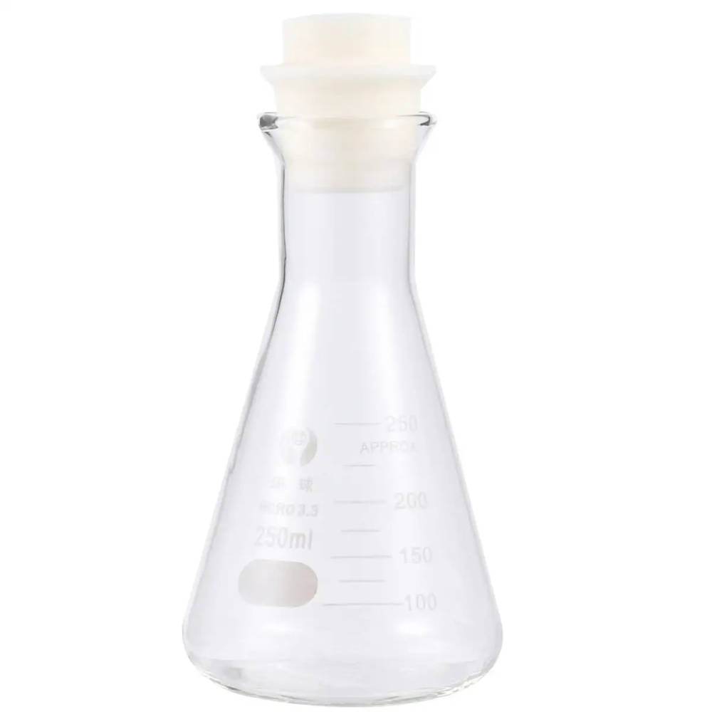 Glass Conical Flask for Chemistry Students High-quality conical glass flask, perfect for chemistry experiments. Ideal for student use with precise measurements. Glass Conical Flask for Chemistry High-quality conical glass flask, perfect for chemistry experiments. Ideal for student use with precise measurements. Glass Conical Flask for Chemistry Students