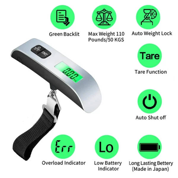 Portable Digital Luggage Scale LCD Display - Image 2