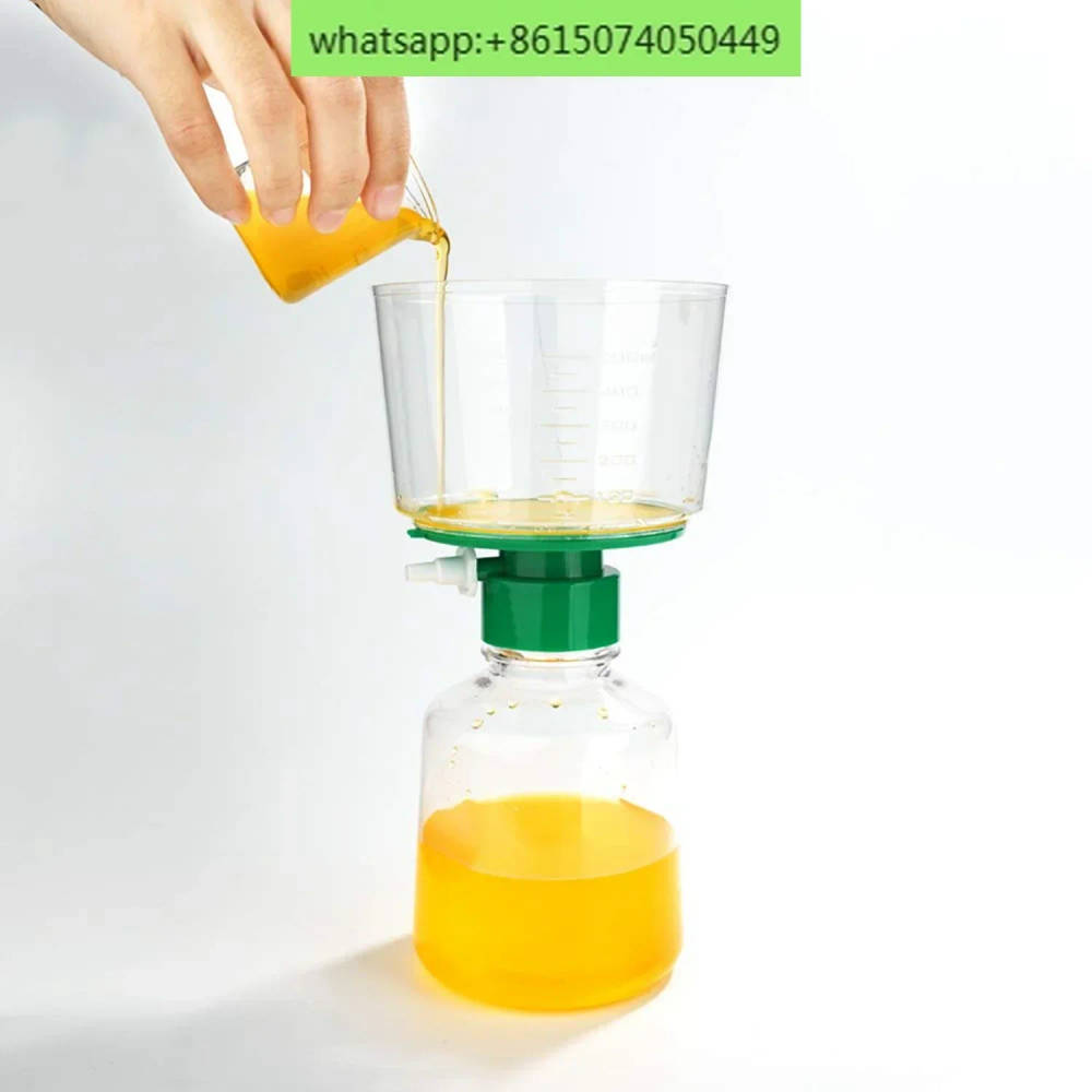 Disposable Vacuum Filtration System for Laboratory Use High-quality disposable vacuum filtration system available in multiple capacities and membrane types, ideal for laboratory use. vacuum filtration system High-quality disposable vacuum filtration system available in multiple capacities and membrane types, ideal for laboratory use. Disposable Vacuum Filtration System for Laboratory Use - Image 2