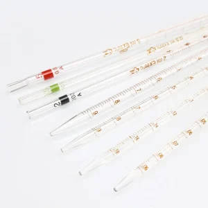 Glass Graduated Pipette Set for Laboratory Measurement