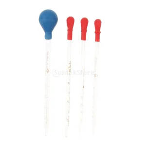 Glass Graduated Pipette Dropper with Rubber Cap
