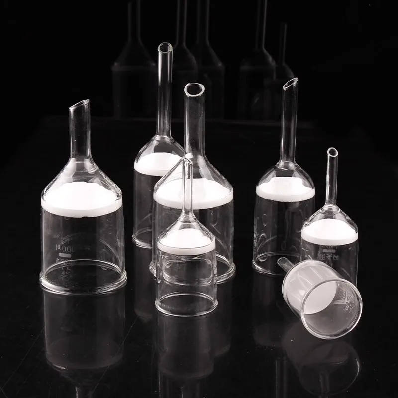Laboratory Glass Sand Core Funnel Acid Alkali Resistant Durable glass sand core funnel for efficient laboratory filtration. Acid and alkali resistant, available in multiple sizes. Laboratory Glass Sand Core Funnel Durable glass sand core funnel for efficient laboratory filtration. Acid and alkali resistant, available in multiple sizes. Laboratory Glass Sand Core Funnel Acid Alkali Resistant
