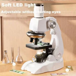 Children's Microscope Kit With Adjustable Magnification