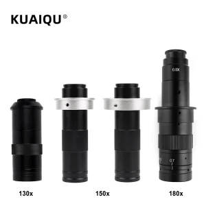 Adjustable Zoom C-Mount Microscope Lens in use