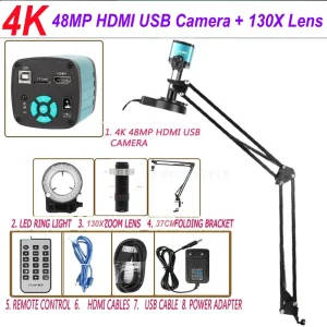 Digital Video Microscope 48MP 4K HD 130X Lens