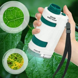 60-180X Handheld Microscope With LED
