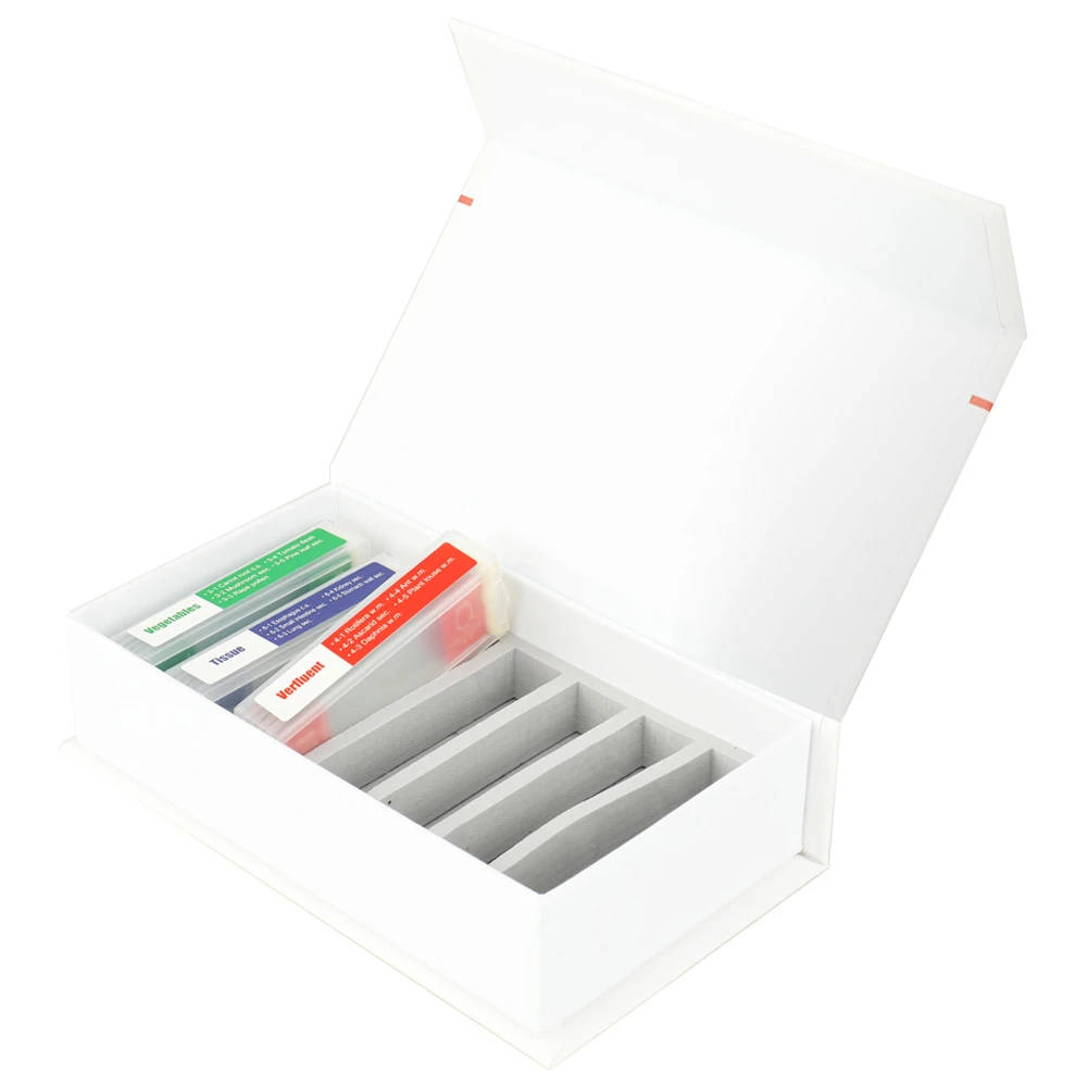 35 PCS Microscope Specimen Slide Set: Prepared Biological and Digital Microscope Slides for Education Our 35-piece set of microscope specimen slides offers a diverse range of biological samples, perfect for educational purposes in primary and secondary settings. Our 35-piece set of microscope specimen slides offers a diverse range of biological samples, perfect for educational purposes in primary and secondary settings. 35 PCS Microscope Specimen Slide Set: Prepared Biological and Digital Microscope Slides for Education