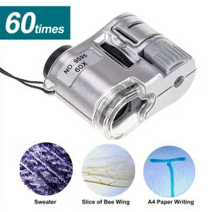 60X Handheld Magnifying Glass Microscope