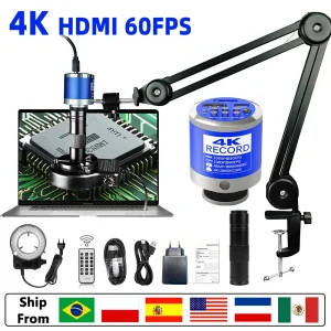 High-definition 4K HDMI digital microscope with lab-grade camera